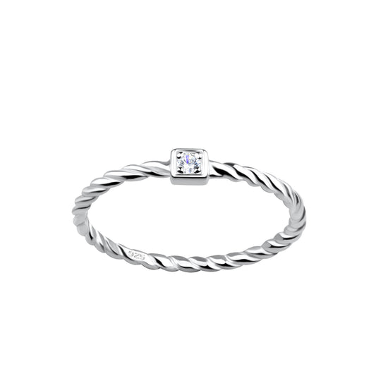 Silver Twisted Ring