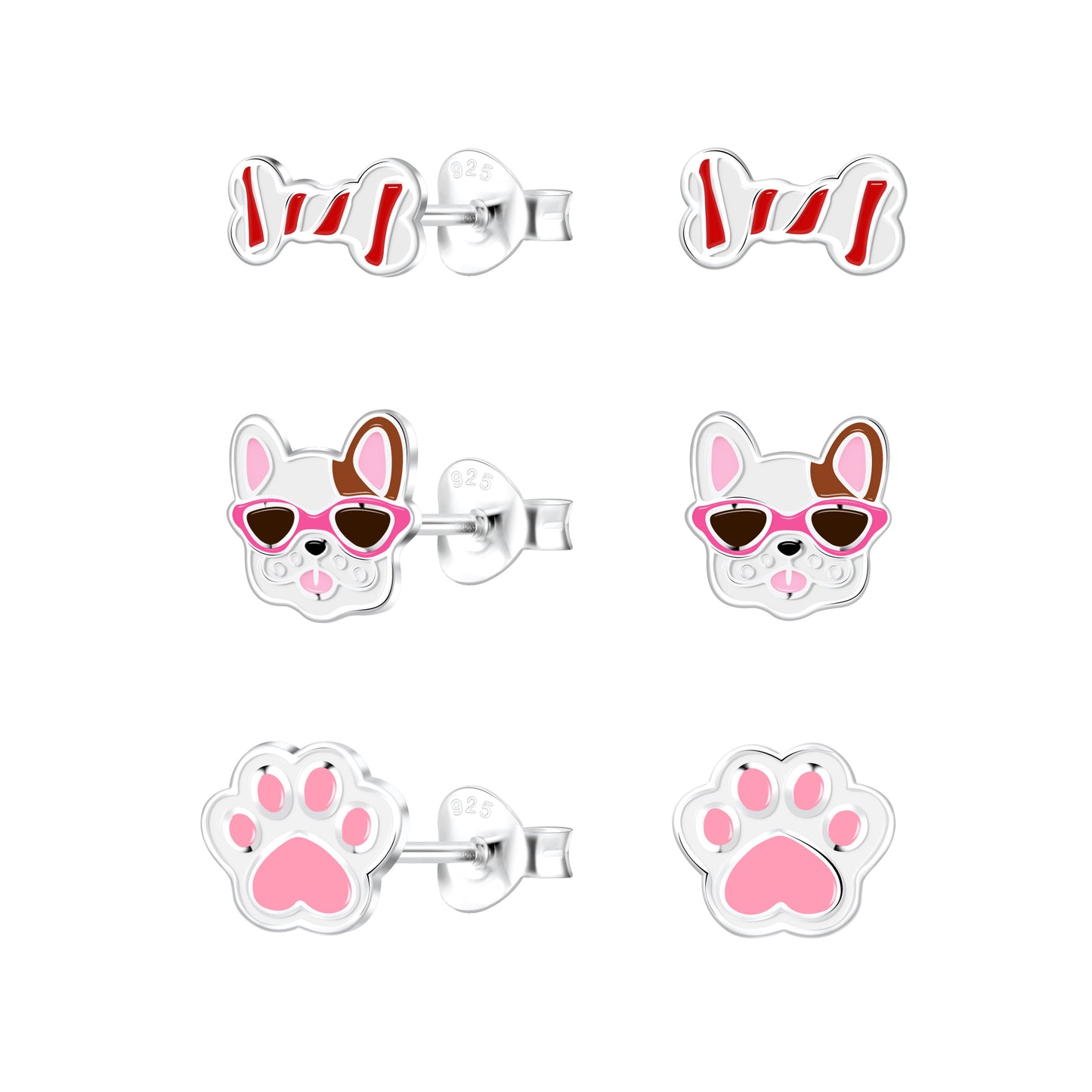 Girl Dog Lover Earrings Set