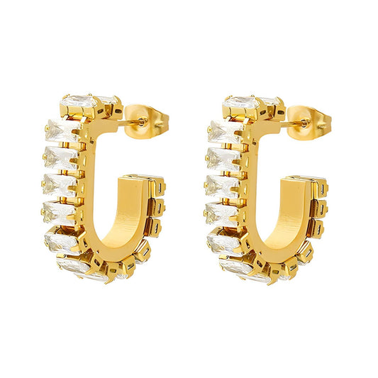 18K GOLD PLATED STAINLESS STEEL EARRINGS