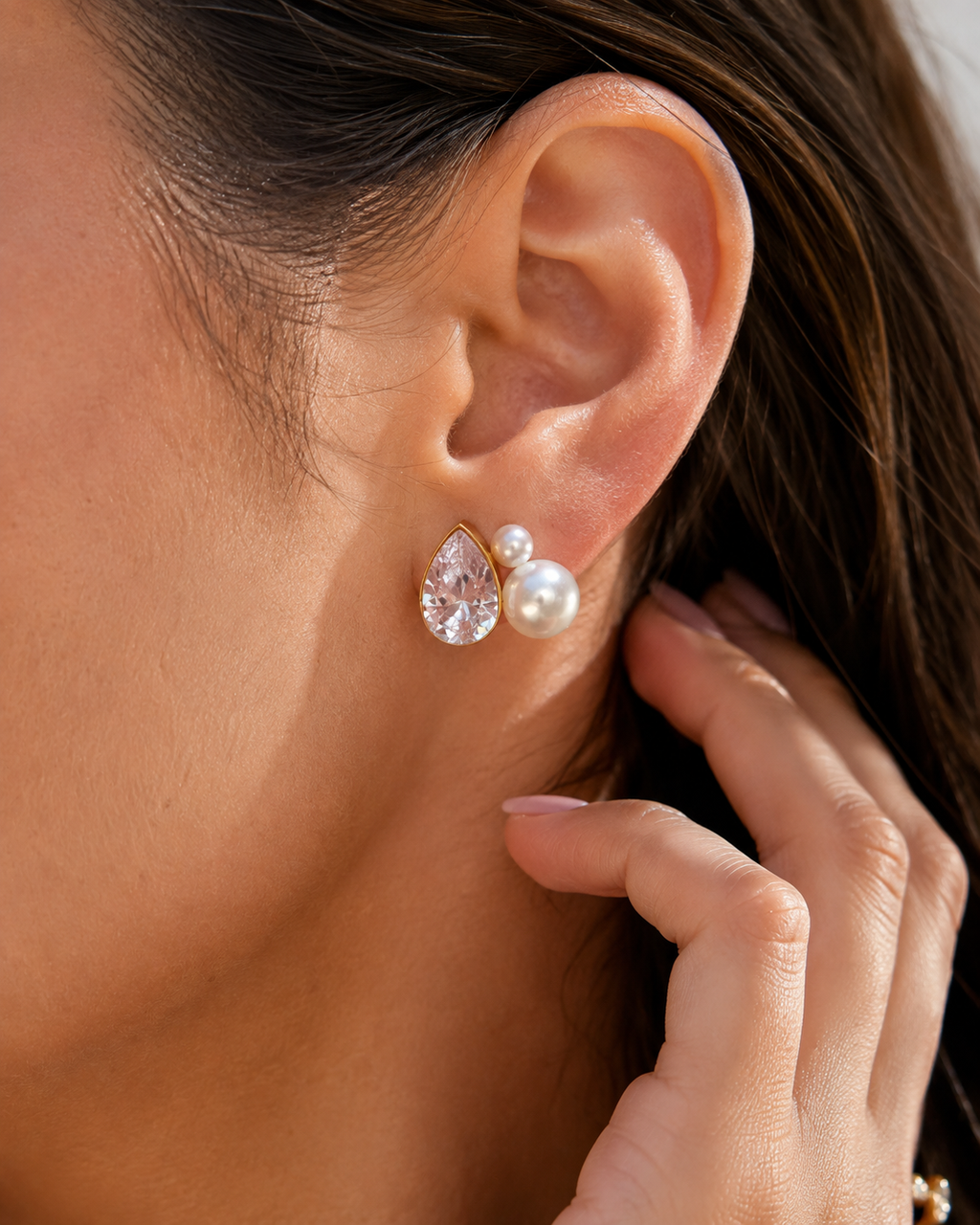 Stud Earrings Stainless Steel 18K Gold Plated
