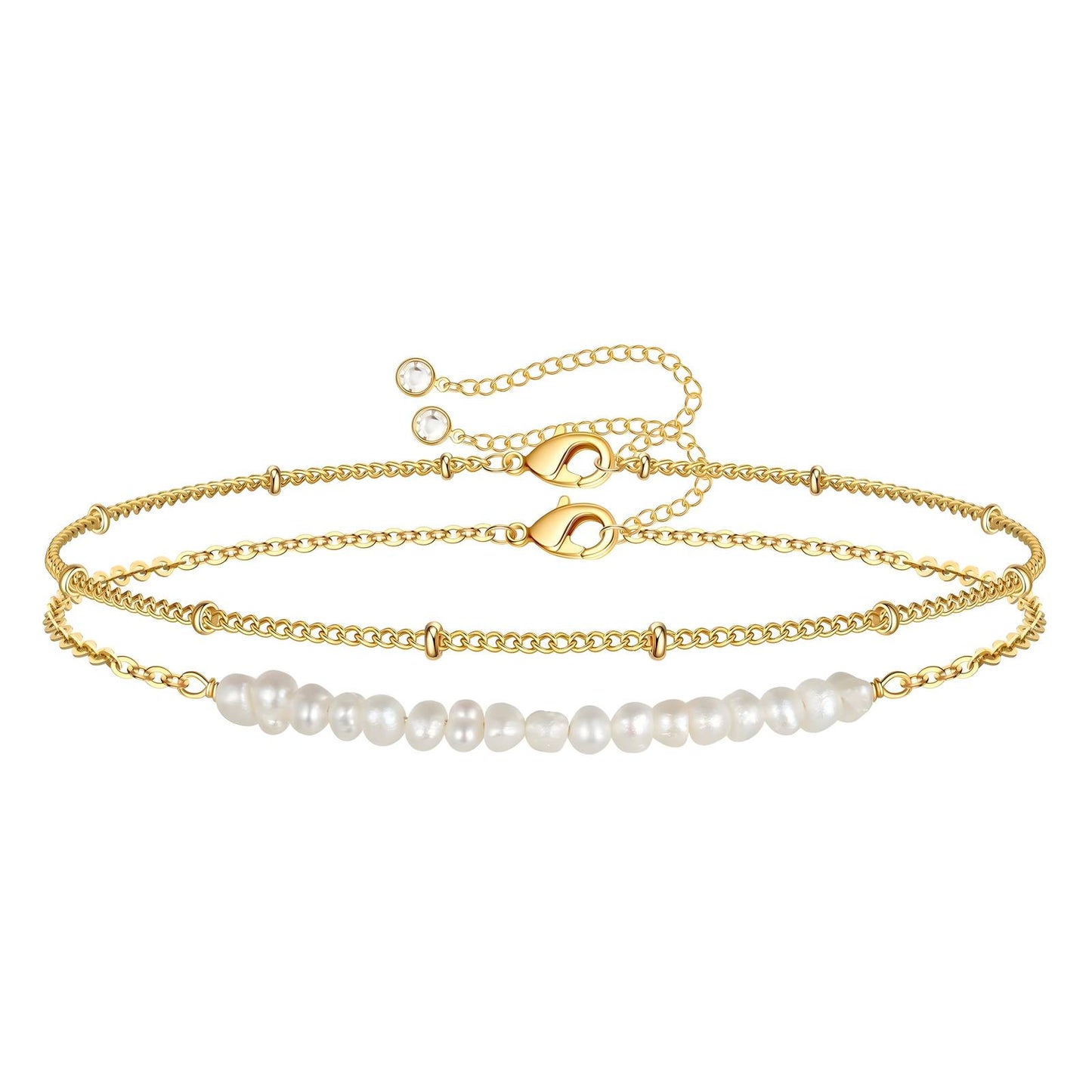 18K GOLD PLATED STAINLESS STEEL BRACELET | PEARLS