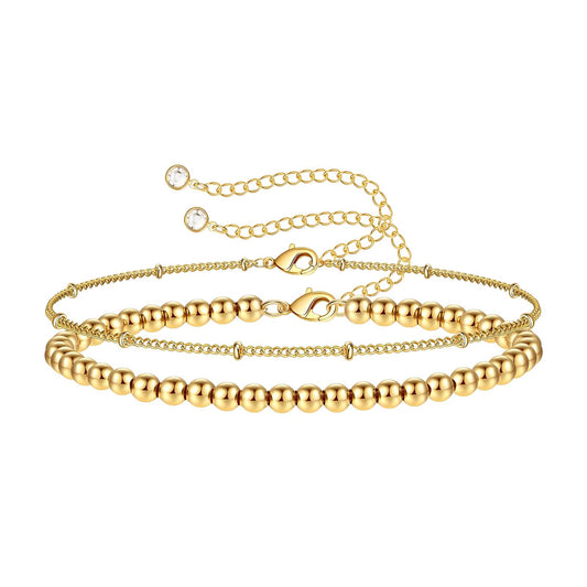 18K GOLD PLATED STAINLESS STEEL BRACELET | BEADS