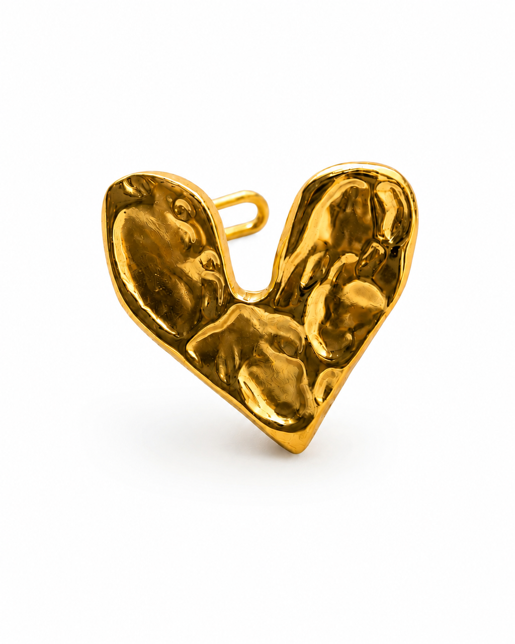 Heart Ring 18K Gold Plated Steel Adjustable