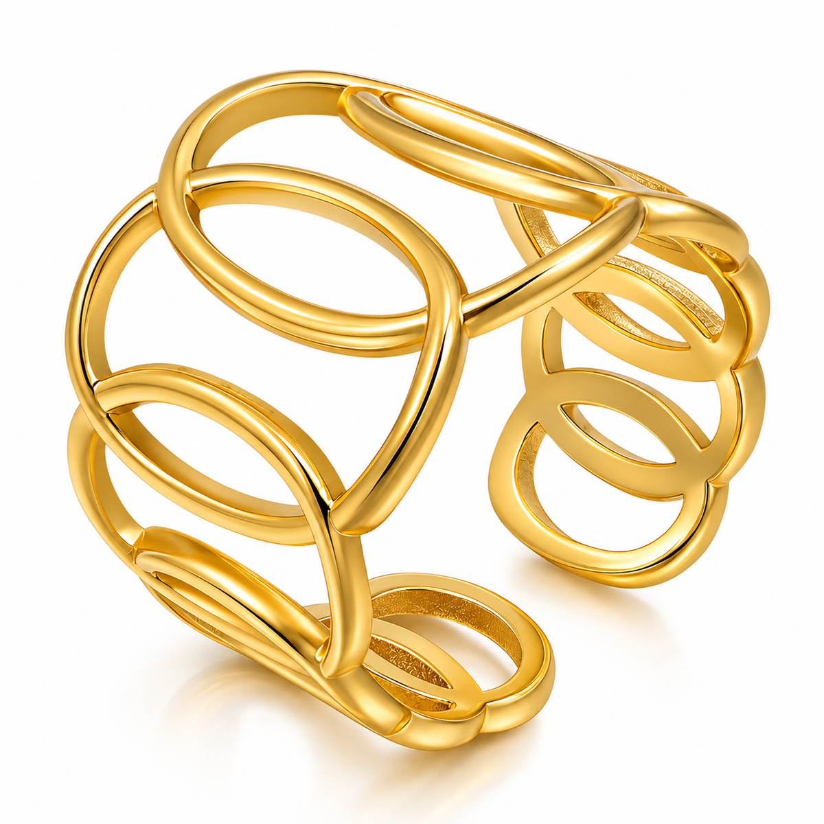 Stainless Steel 18K Gold Plated Ring