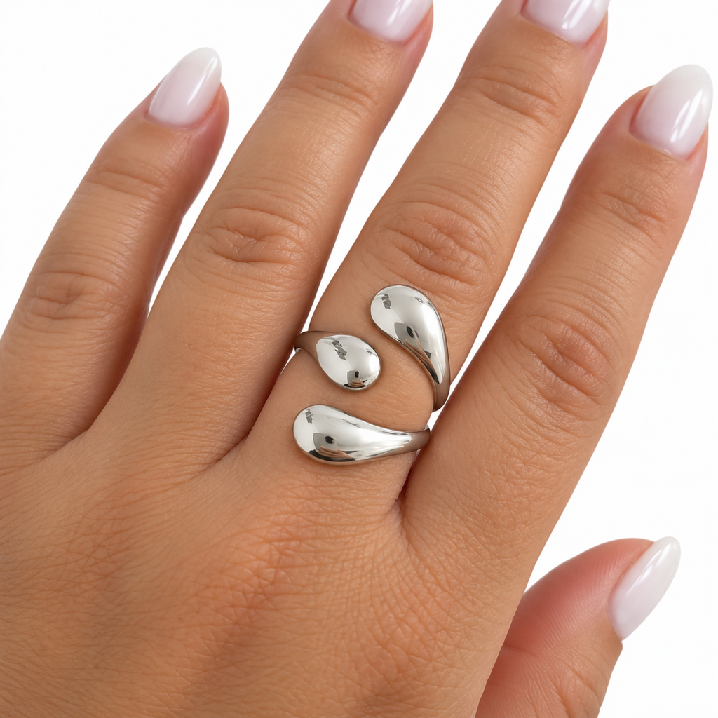 Geometric Adjustable Stainless Steel Ring
