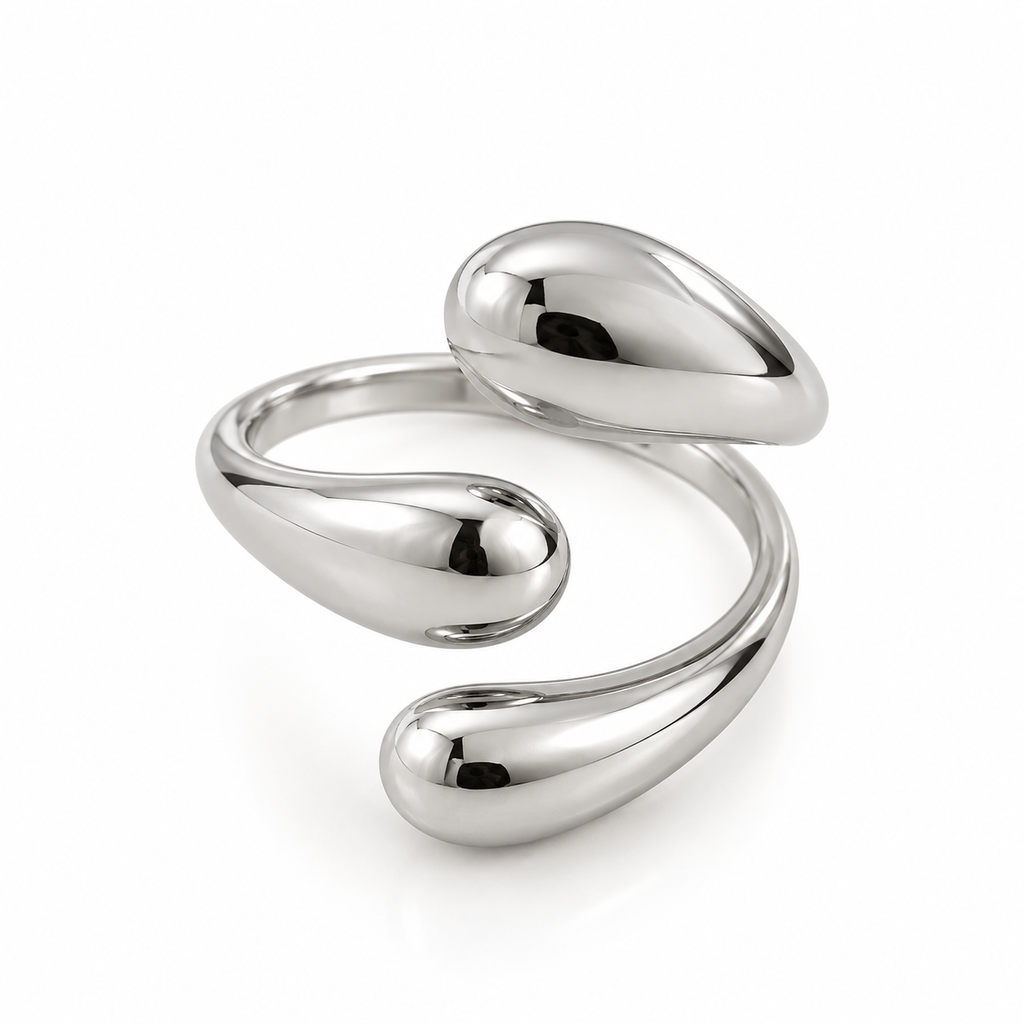 Geometric Adjustable Stainless Steel Ring