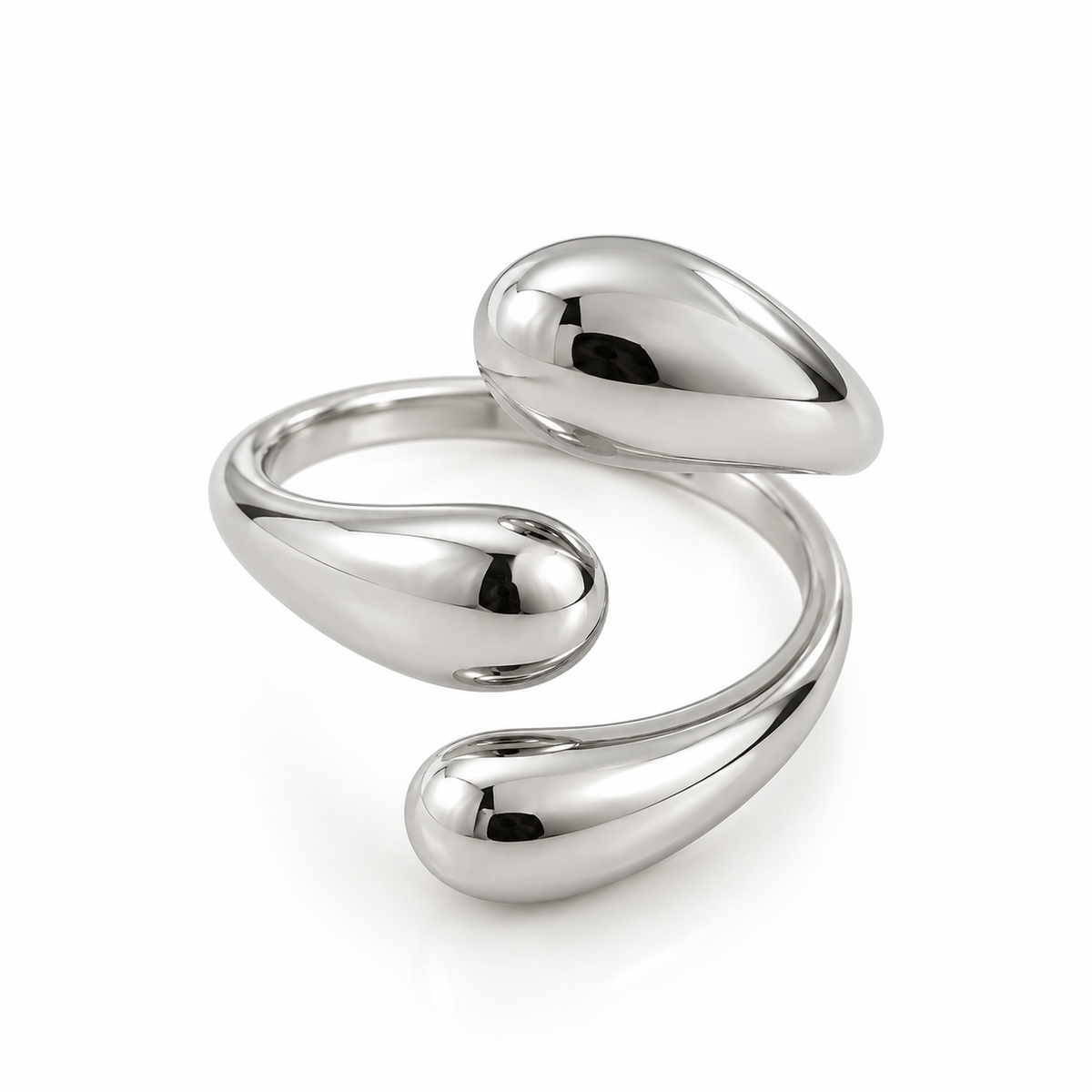 Geometric Adjustable Stainless Steel Ring