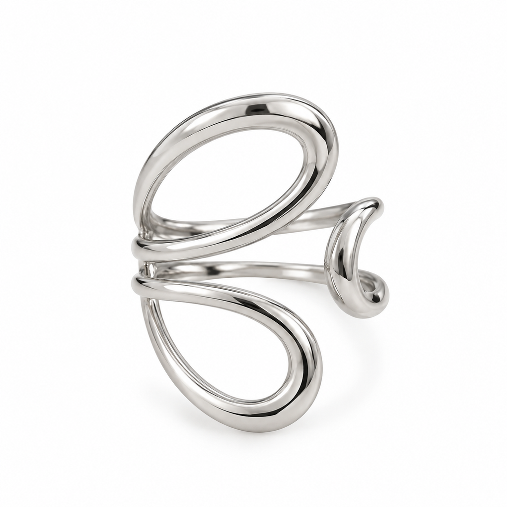Modern Geometric Stainless Steel Ring
