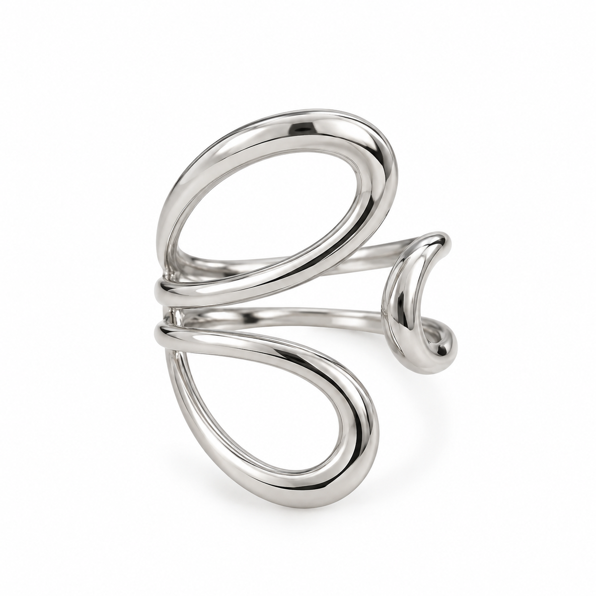 Modern Geometric Stainless Steel Ring