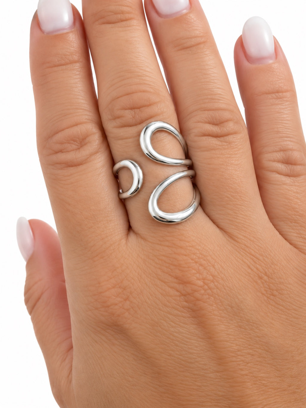 Modern Geometric Stainless Steel Ring
