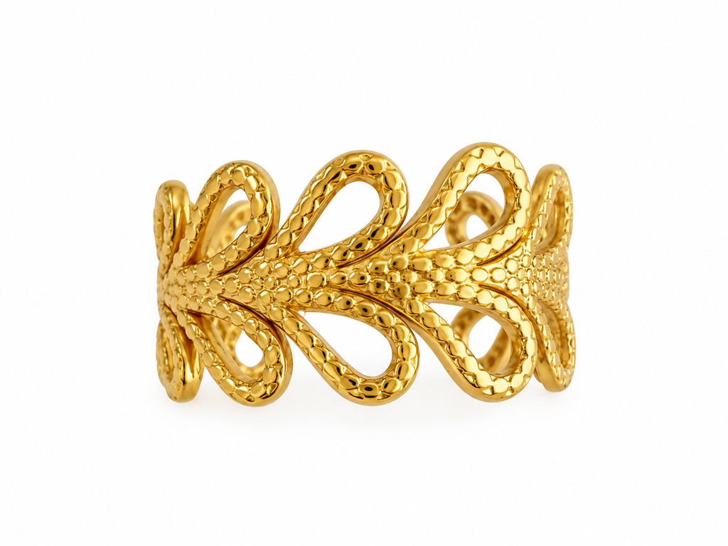 18K PVD Gold-Plated Stainless Steel Ring