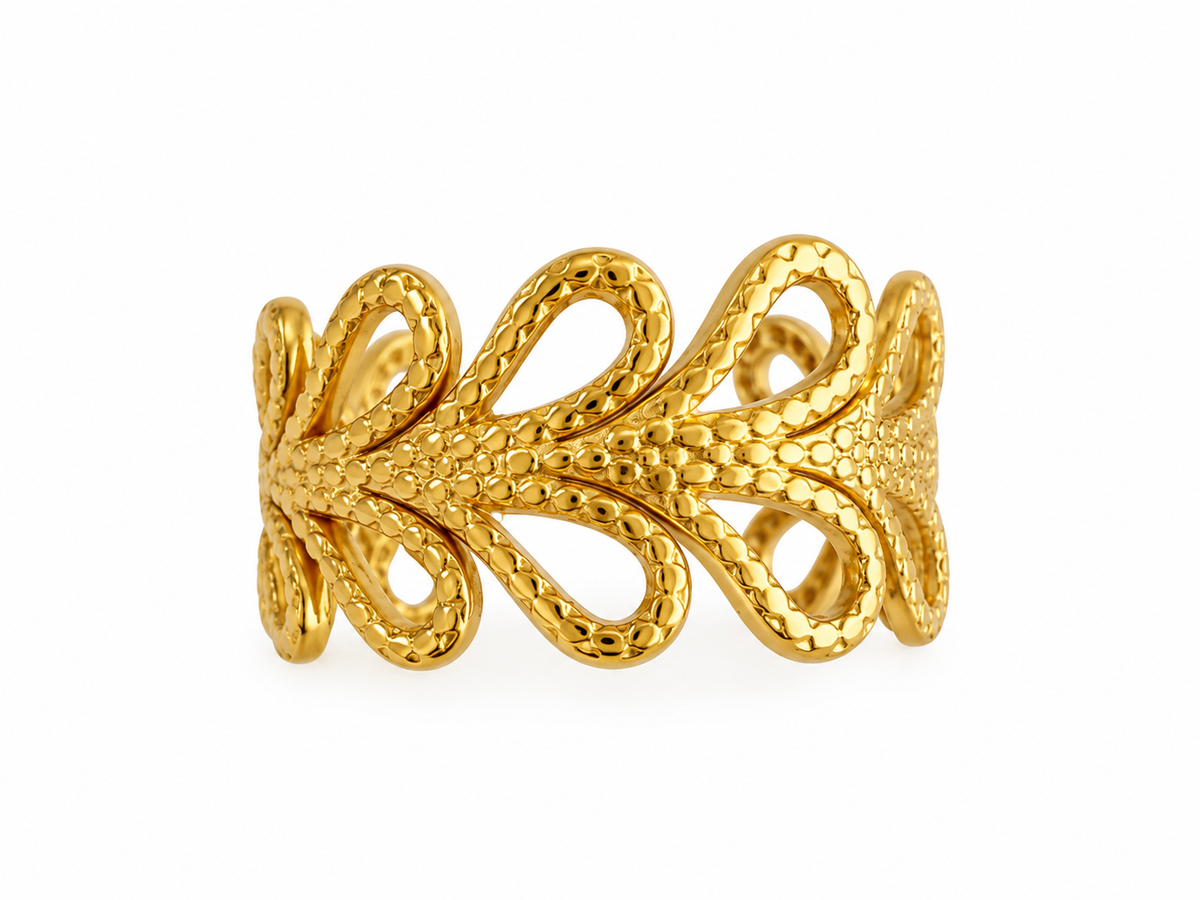 18K PVD Gold-Plated Stainless Steel Ring