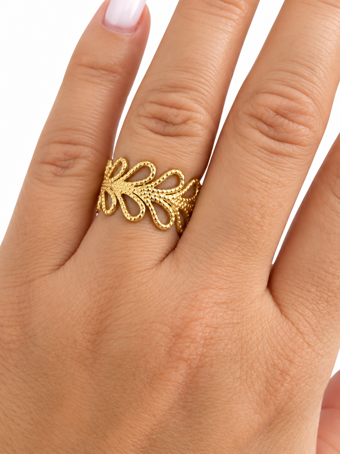 18K PVD Gold-Plated Stainless Steel Ring