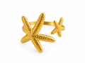 18K Gold Plated Stainless Steel, Starfish Ring