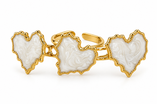 18K Gold-Plated Heart Stainless Steel Ring