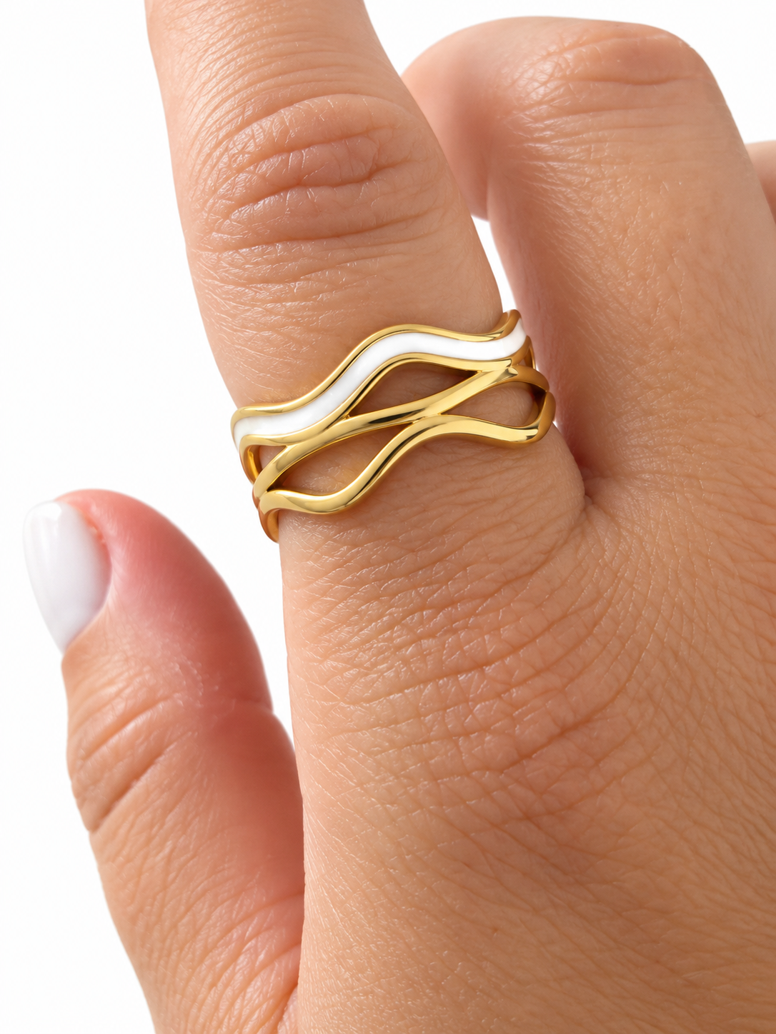 GOLD-PLATED STAINLESS STEEL RING