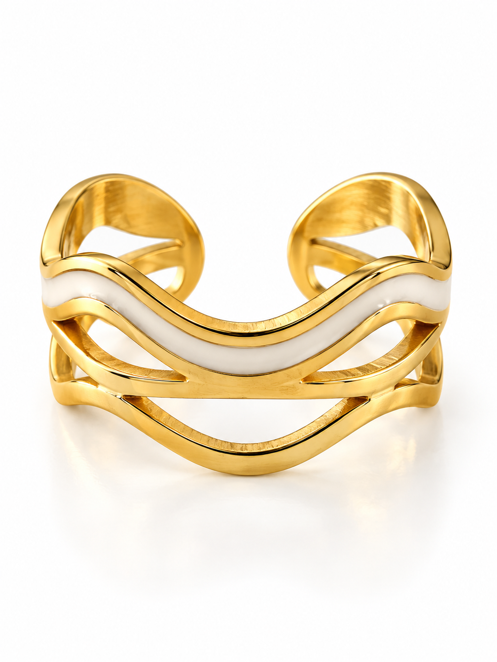 GOLD-PLATED STAINLESS STEEL RING