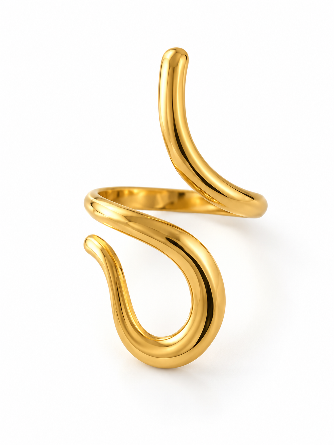 Abstract Open Stainless Steel Ring