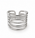 Layered Open Stainless Steel Ring