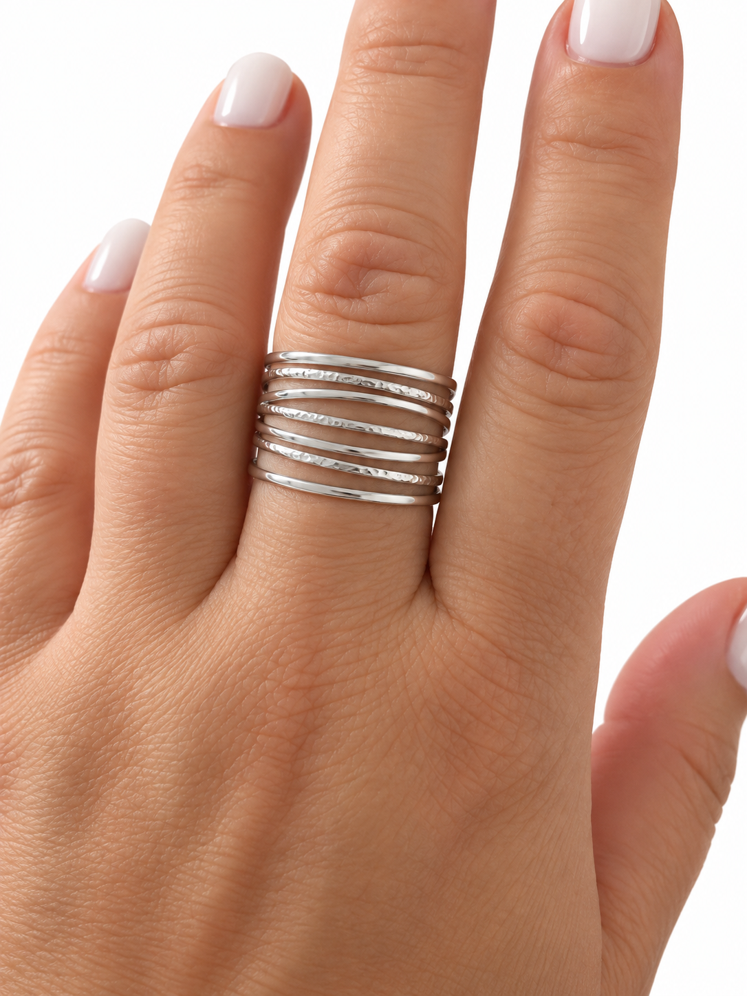 Layered Open Stainless Steel Ring