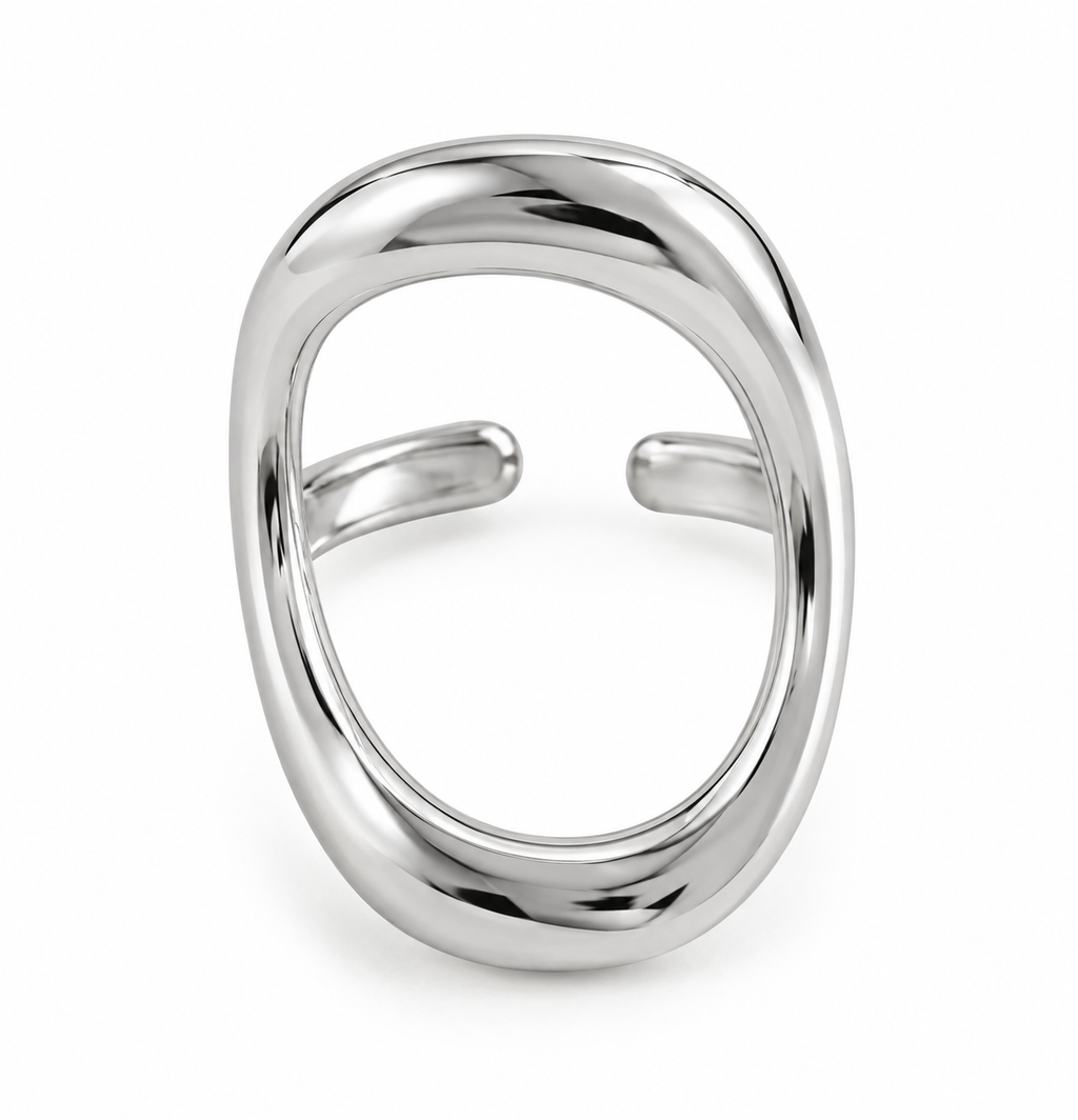 Geometric Open Stainless Steel Ring