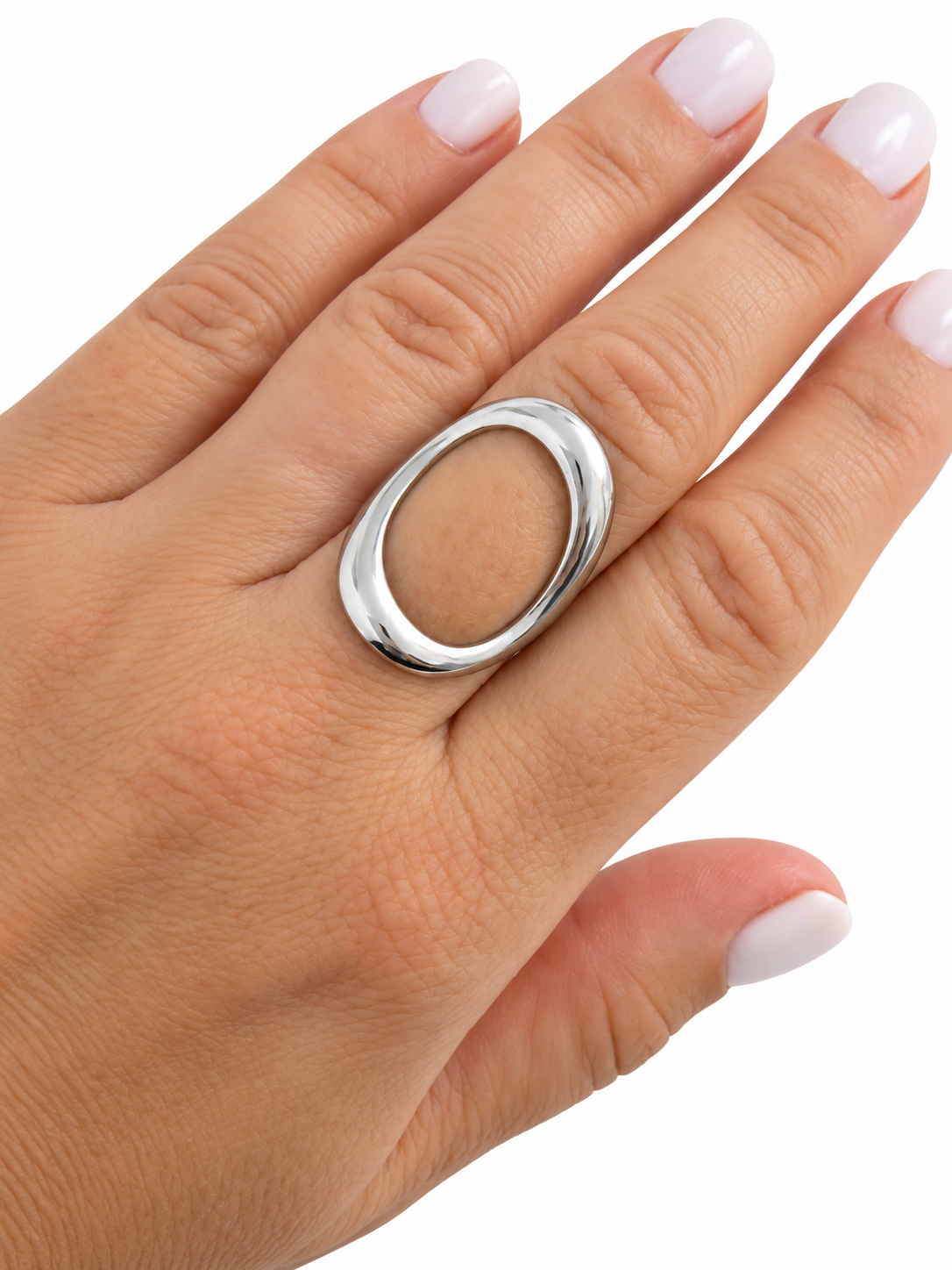 Geometric Open Stainless Steel Ring