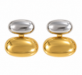 Geometric PVD Gold-Plated Stainless Steel Earrings