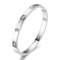 Zirconia Stainless Steel Bangle