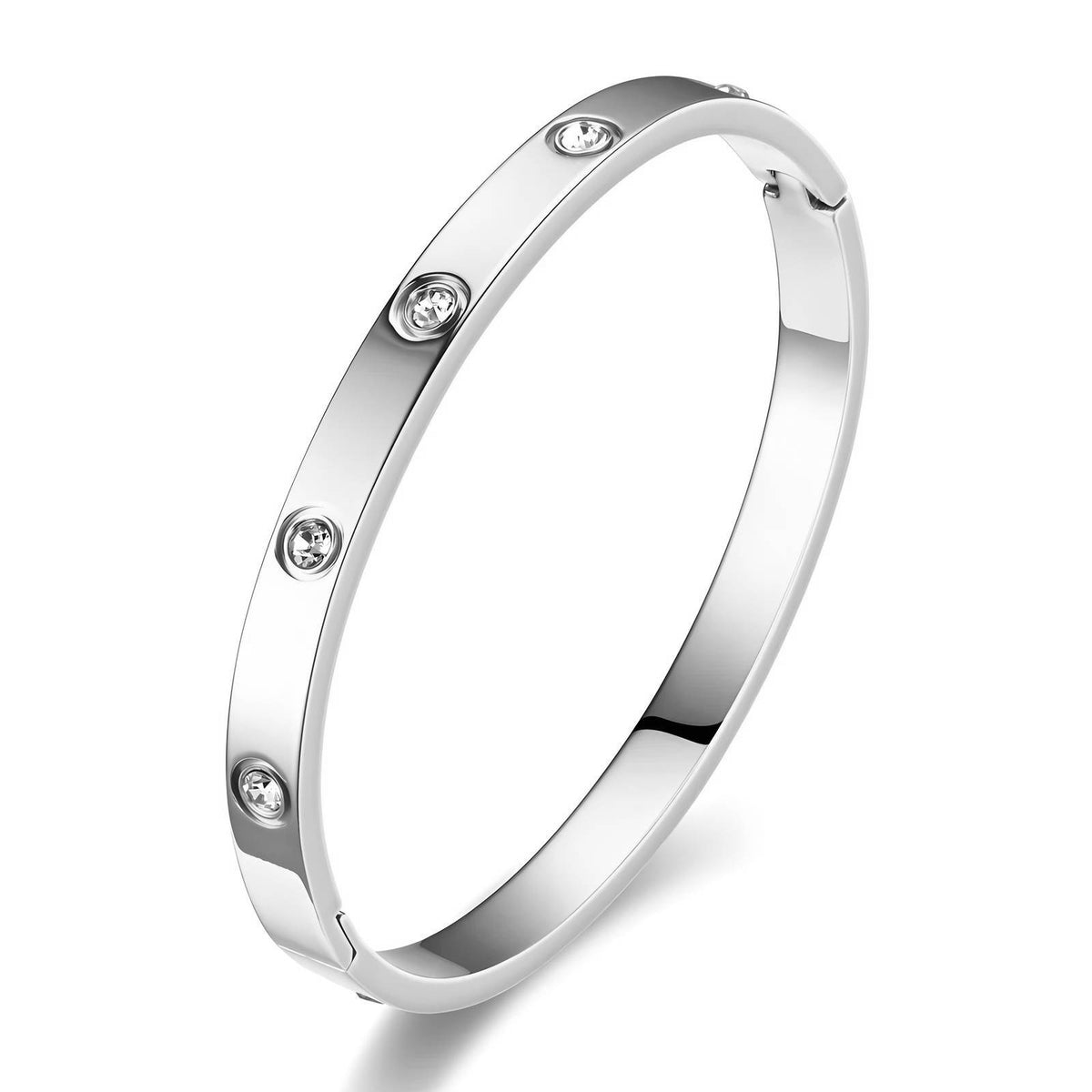 Zirconia Stainless Steel Bangle