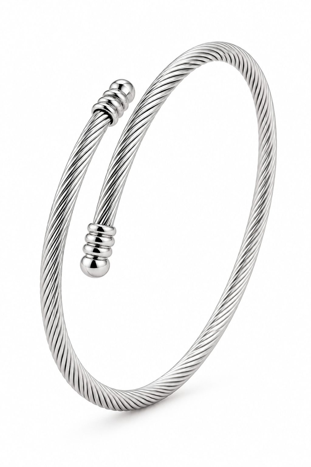 Twisted Cable Stainless Steel Bracelet