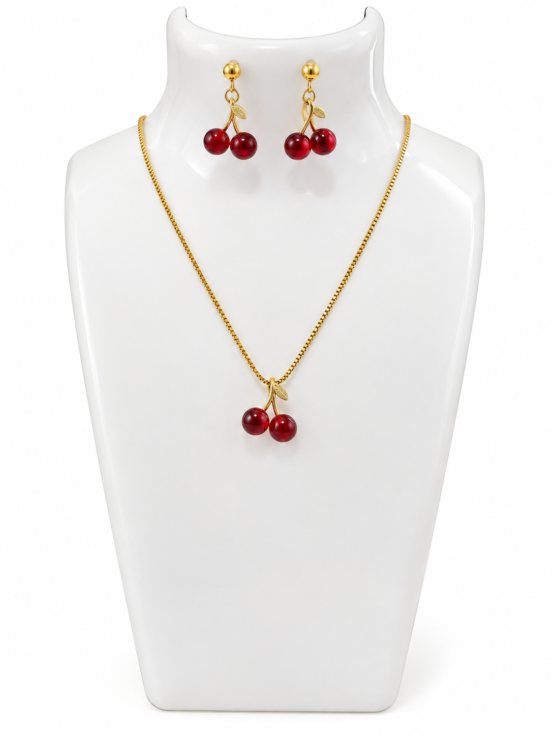 Red Cherry Stainless Steel Set