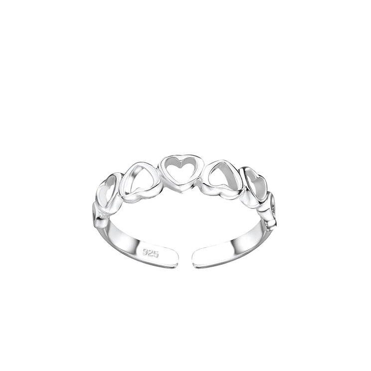 Silver Heart Toe Ring