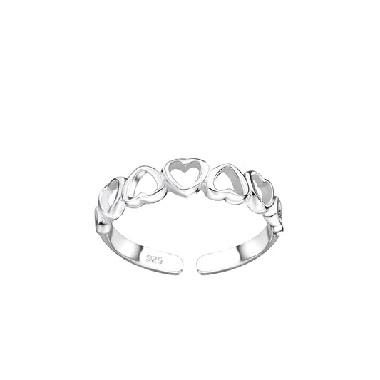 Silver Heart Toe Ring