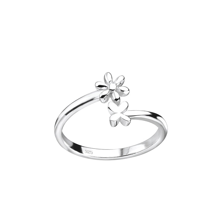 Silver Flower Toe Ring